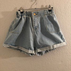 FASHION NOVA PAPER BAG SHORTS - LIGHT